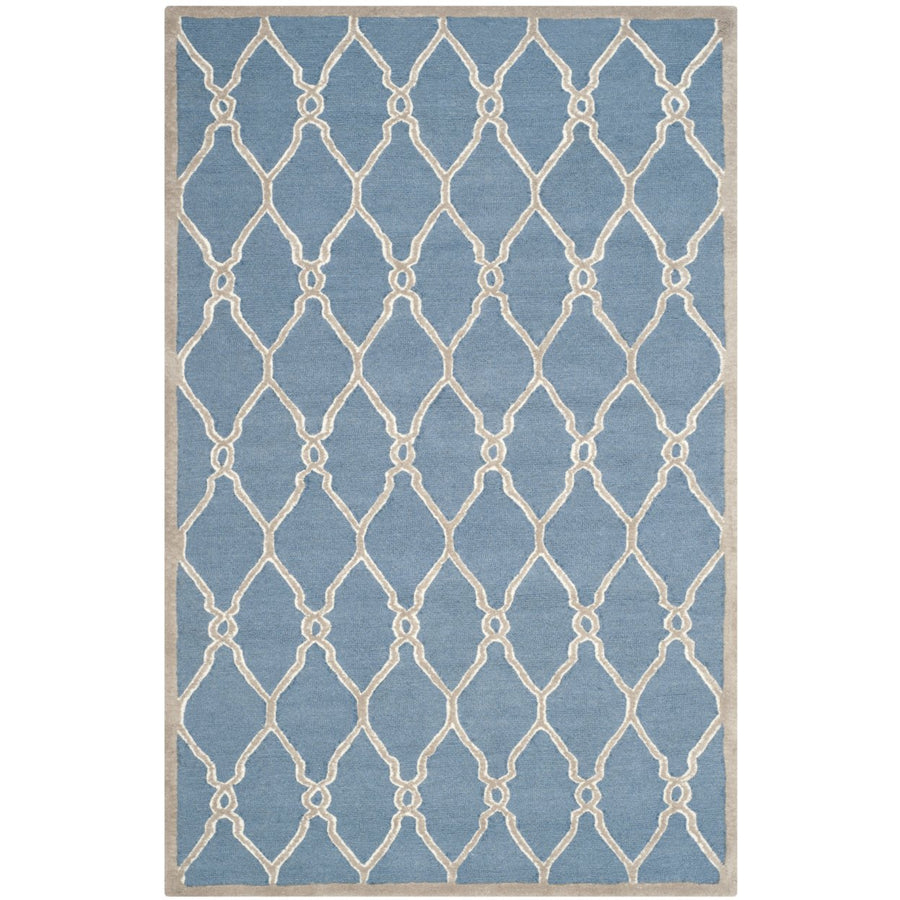 SAFAVIEH Cambridge CAM352M Handmade Navy / Ivory Rug Image 1