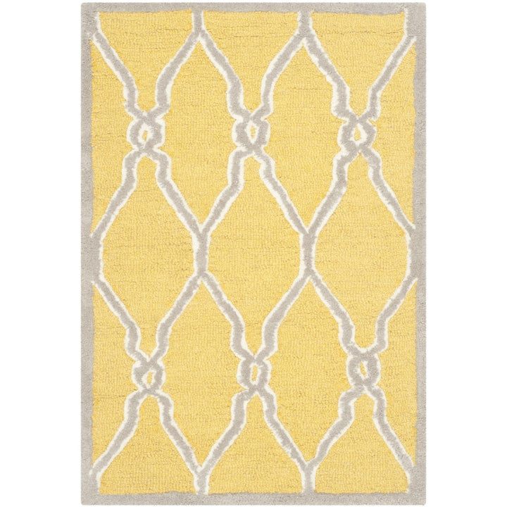 SAFAVIEH Cambridge CAM352Q Handmade Gold / Ivory Rug Image 1