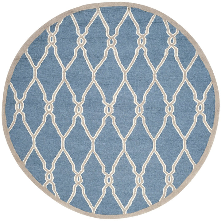 SAFAVIEH Cambridge CAM352M Handmade Navy / Ivory Rug Image 4