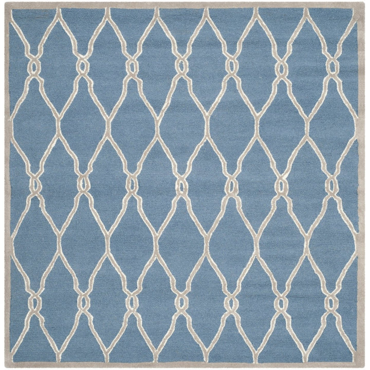 SAFAVIEH Cambridge CAM352M Handmade Navy / Ivory Rug Image 6