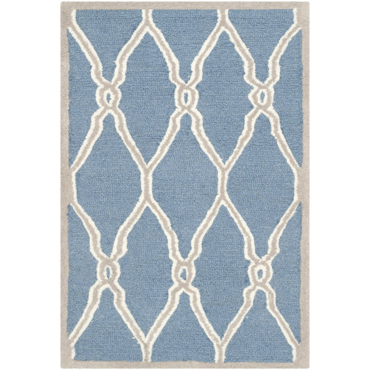 SAFAVIEH Cambridge CAM352M Handmade Navy / Ivory Rug Image 8