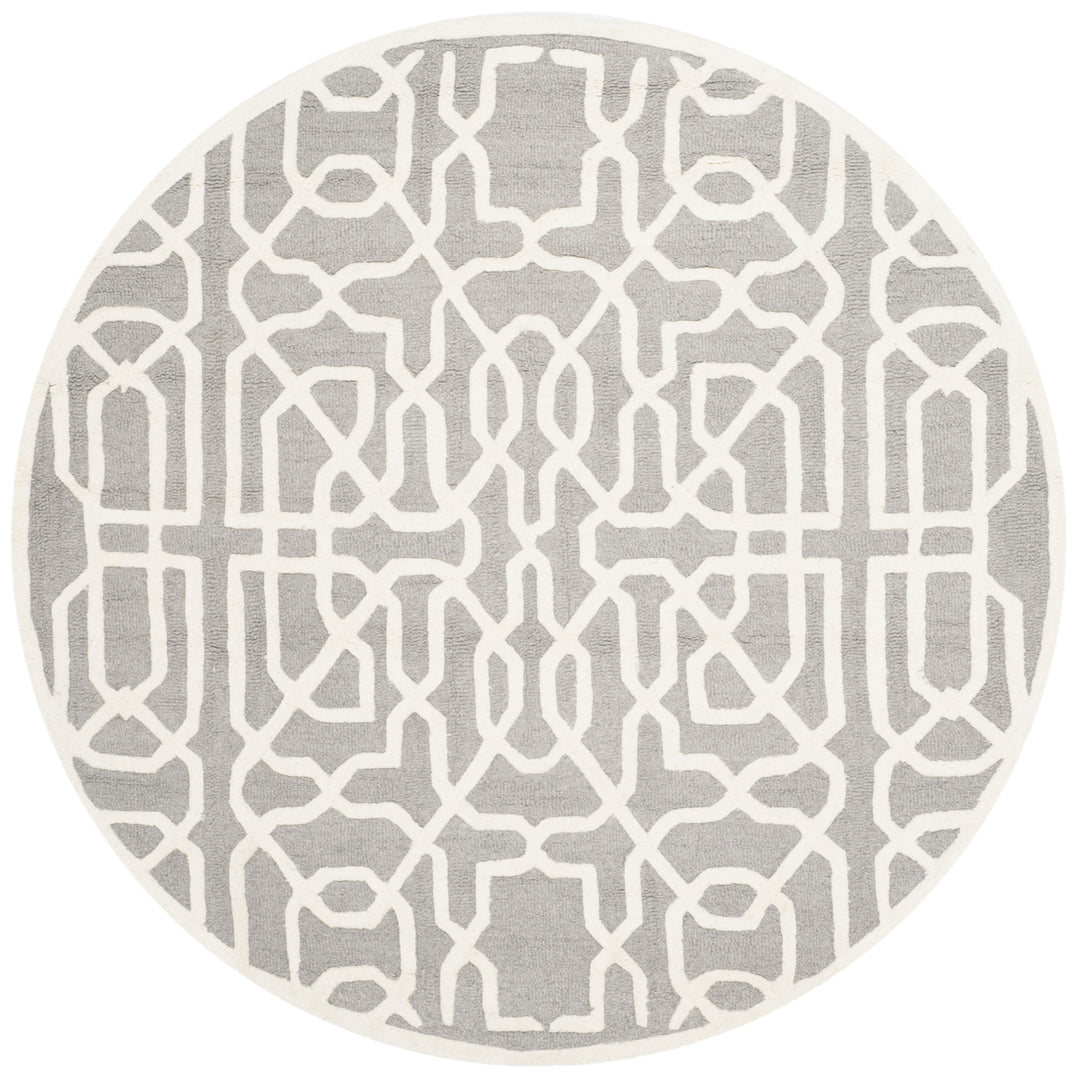 SAFAVIEH Cambridge CAM570D Handmade Silver /Ivory Rug Image 4