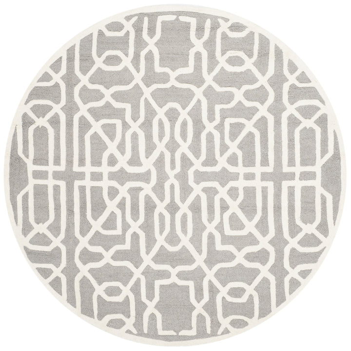 SAFAVIEH Cambridge CAM570D Handmade Silver /Ivory Rug Image 4