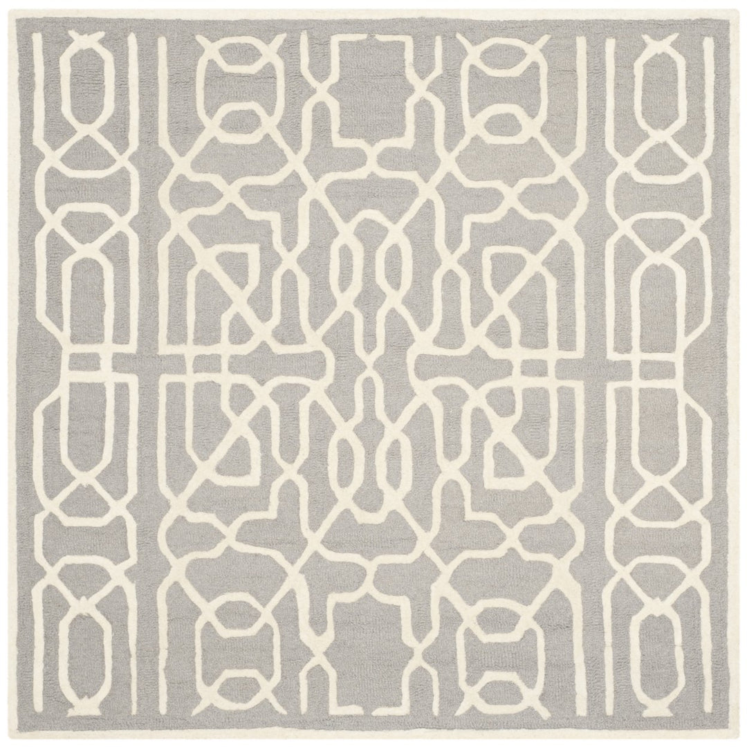 SAFAVIEH Cambridge CAM570D Handmade Silver /Ivory Rug Image 6