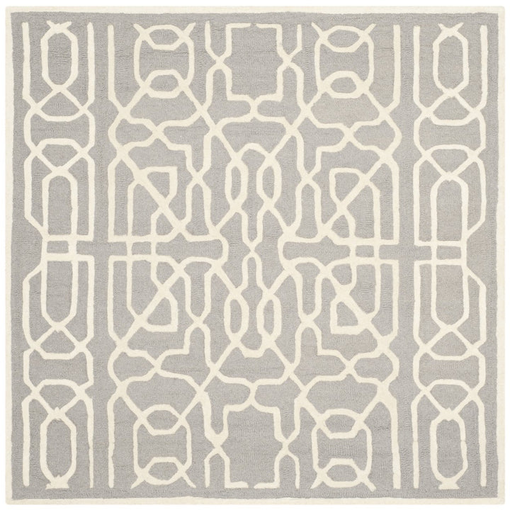 SAFAVIEH Cambridge CAM570D Handmade Silver /Ivory Rug Image 6