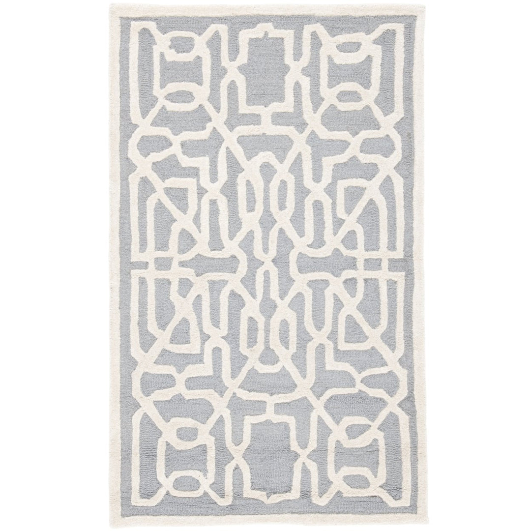 SAFAVIEH Cambridge CAM570D Handmade Silver /Ivory Rug Image 1