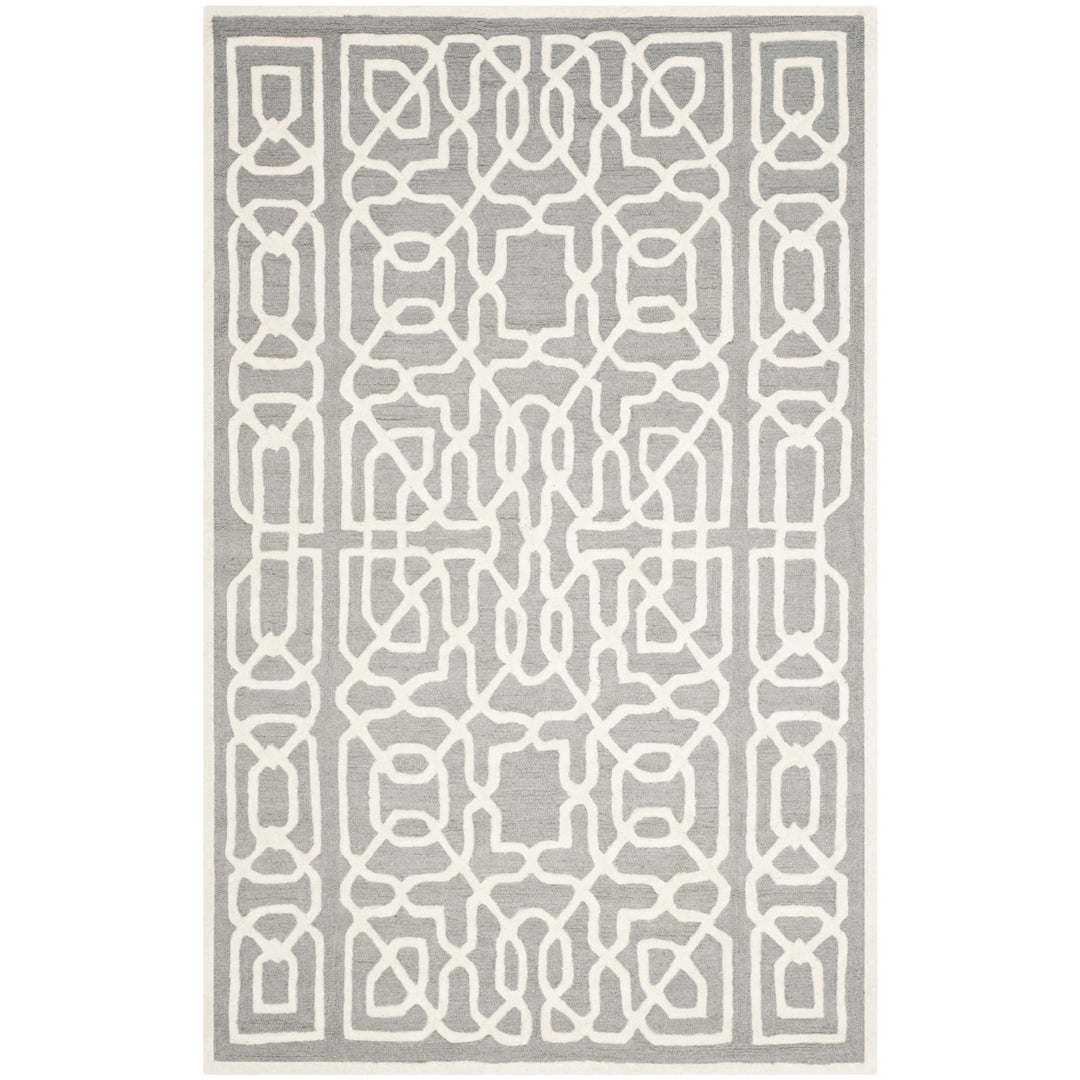 SAFAVIEH Cambridge CAM570D Handmade Silver /Ivory Rug Image 10