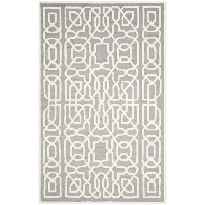 SAFAVIEH Cambridge CAM570D Handmade Silver /Ivory Rug Image 10