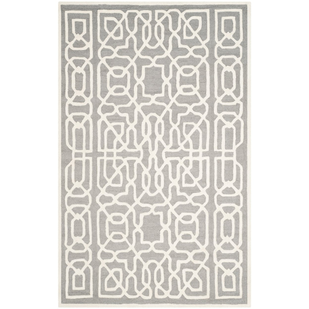 SAFAVIEH Cambridge CAM570D Handmade Silver /Ivory Rug Image 1