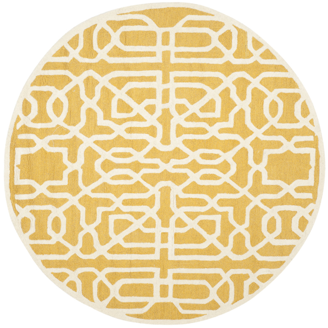 SAFAVIEH Cambridge CAM570Q Handmade Gold / Ivory Rug Image 4