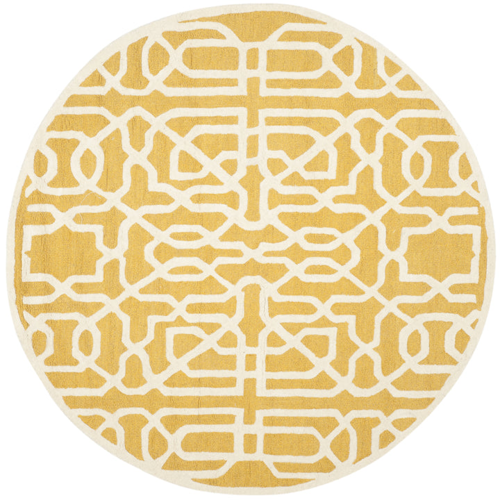 SAFAVIEH Cambridge CAM570Q Handmade Gold / Ivory Rug Image 4