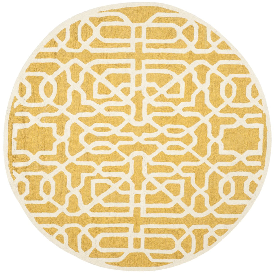 SAFAVIEH Cambridge CAM570Q Handmade Gold / Ivory Rug Image 1