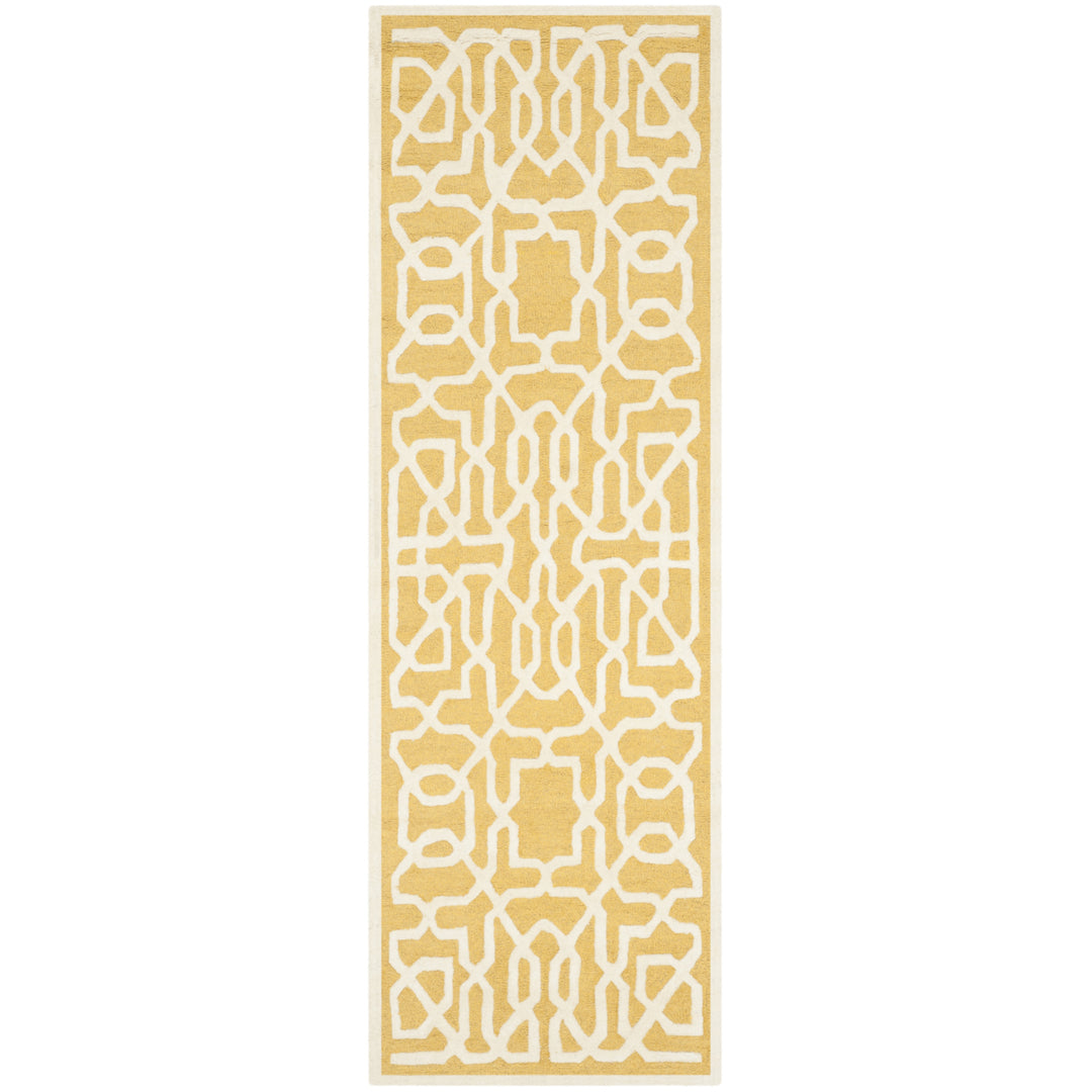 SAFAVIEH Cambridge CAM570Q Handmade Gold / Ivory Rug Image 5