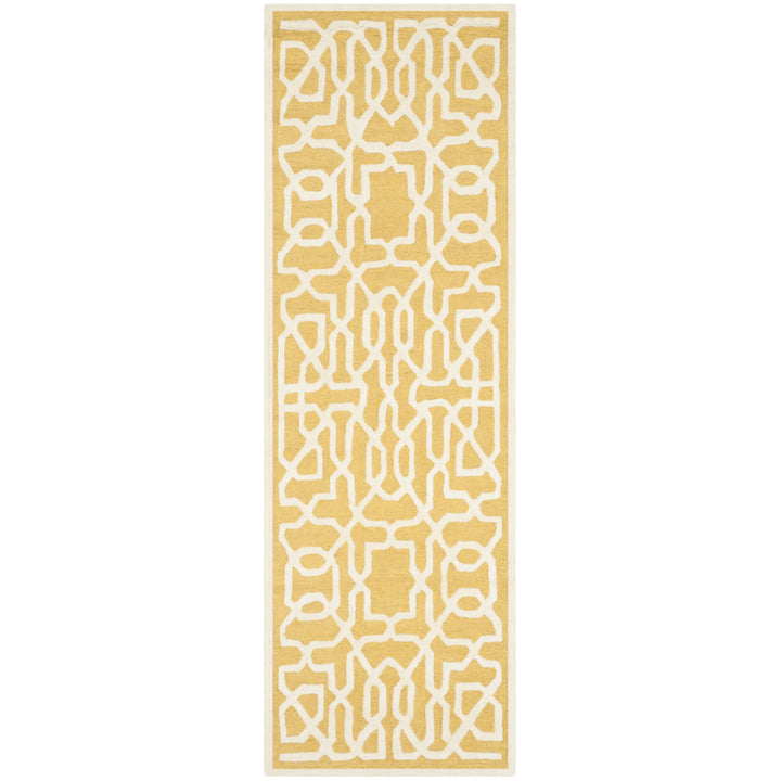 SAFAVIEH Cambridge CAM570Q Handmade Gold / Ivory Rug Image 5