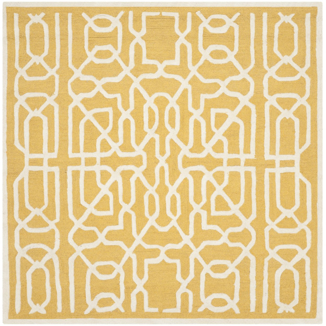 SAFAVIEH Cambridge CAM570Q Handmade Gold / Ivory Rug Image 6