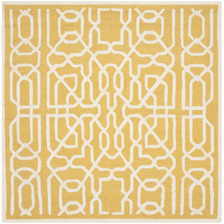 SAFAVIEH Cambridge CAM570Q Handmade Gold / Ivory Rug Image 6