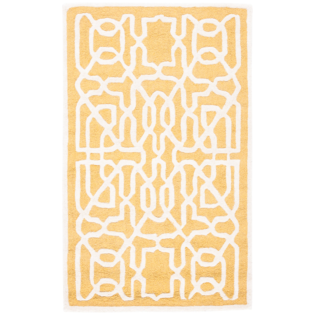 SAFAVIEH Cambridge CAM570Q Handmade Gold / Ivory Rug Image 10