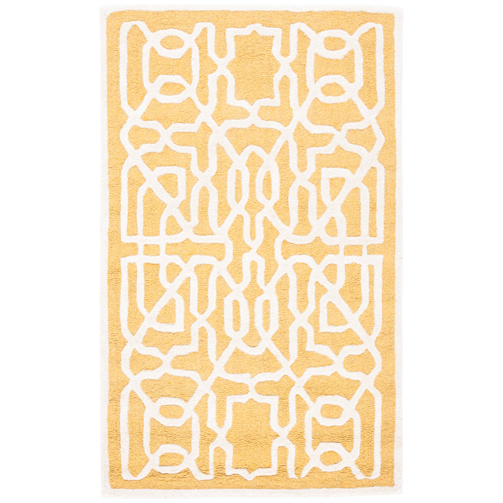 SAFAVIEH Cambridge CAM570Q Handmade Gold / Ivory Rug Image 10