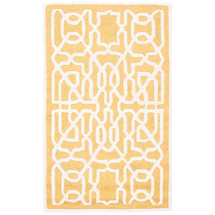 SAFAVIEH Cambridge CAM570Q Handmade Gold / Ivory Rug Image 1