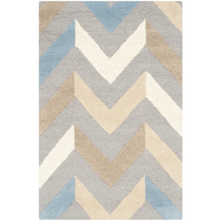 SAFAVIEH Cambridge CAM580A Handmade Grey / Ivory Rug Image 6