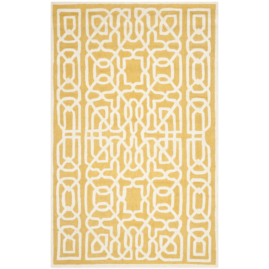 SAFAVIEH Cambridge CAM570Q Handmade Gold / Ivory Rug Image 11