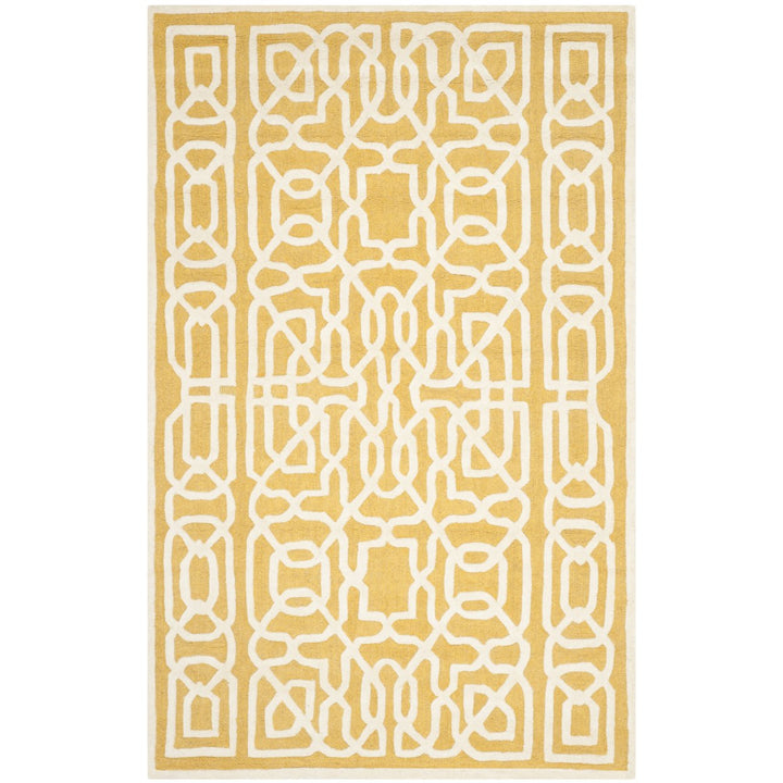 SAFAVIEH Cambridge CAM570Q Handmade Gold / Ivory Rug Image 1