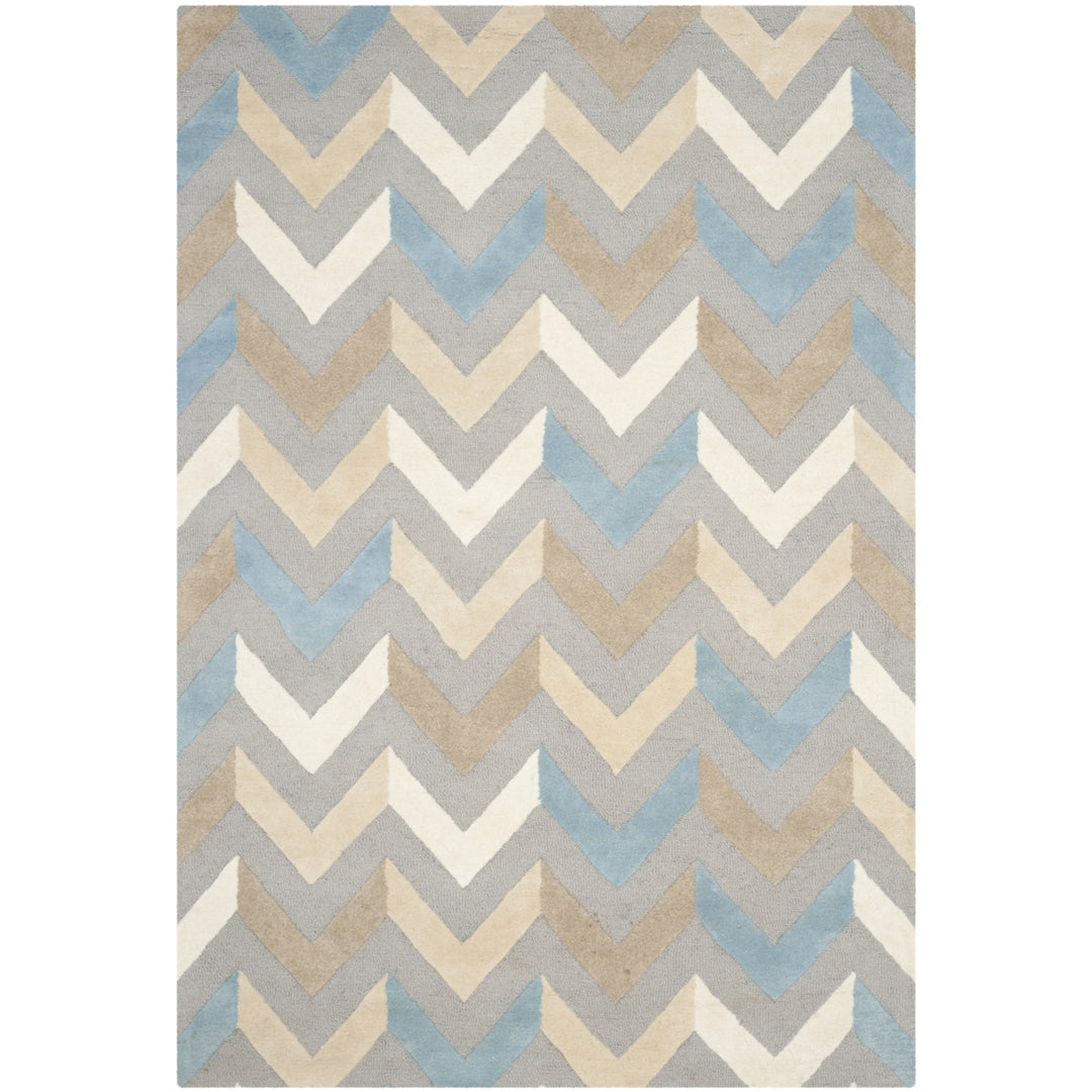 SAFAVIEH Cambridge CAM580A Handmade Grey / Ivory Rug Image 8