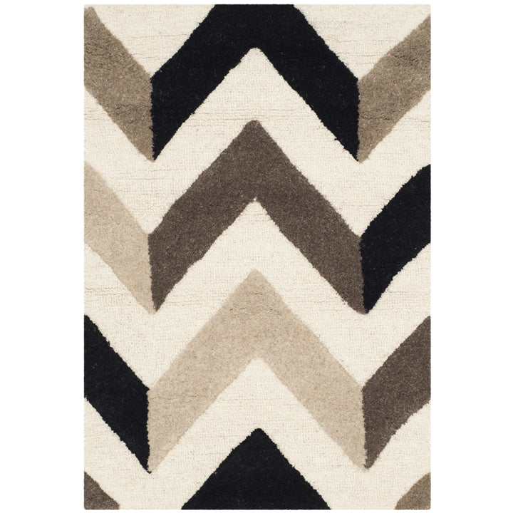 SAFAVIEH Cambridge CAM580C Handmade Ivory / Black Rug Image 6