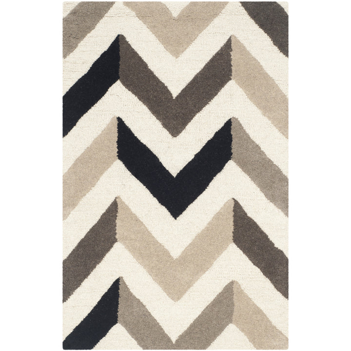 SAFAVIEH Cambridge CAM580C Handmade Ivory / Black Rug Image 7