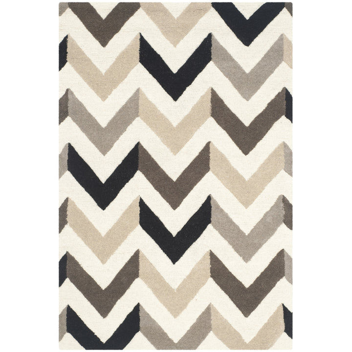 SAFAVIEH Cambridge CAM580C Handmade Ivory / Black Rug Image 8