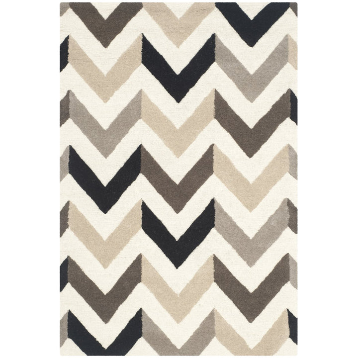 SAFAVIEH Cambridge CAM580C Handmade Ivory / Black Rug Image 1