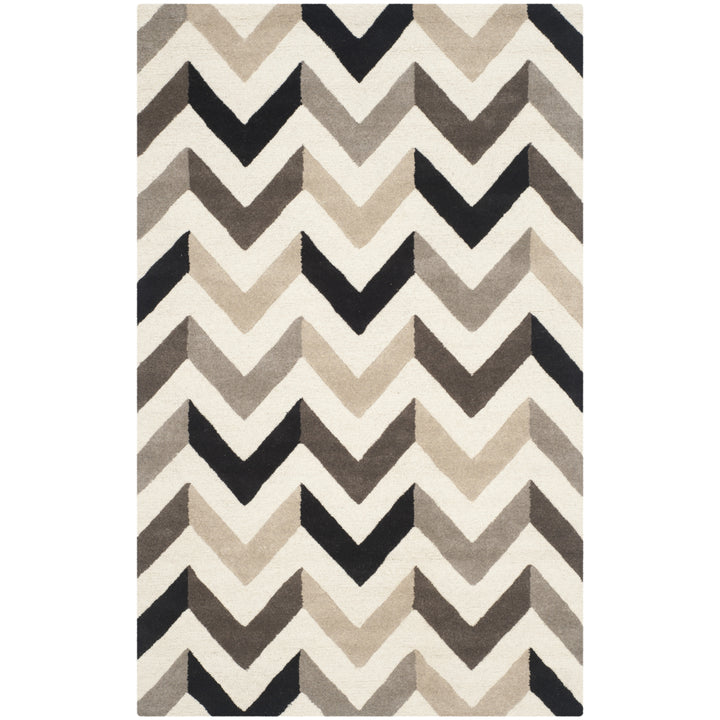 SAFAVIEH Cambridge CAM580C Handmade Ivory / Black Rug Image 9