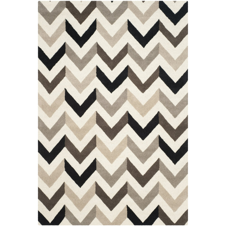 SAFAVIEH Cambridge CAM580C Handmade Ivory / Black Rug Image 10