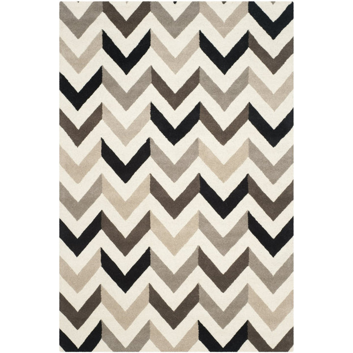 SAFAVIEH Cambridge CAM580C Handmade Ivory / Black Rug Image 1