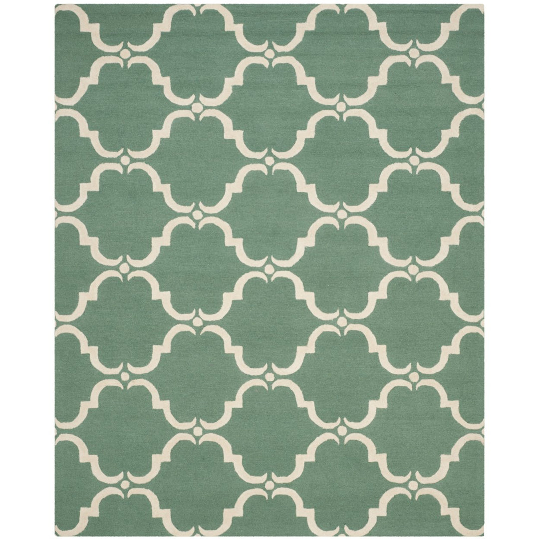 SAFAVIEH Cambridge CAM703T Handmade Teal / Ivory Rug Image 1