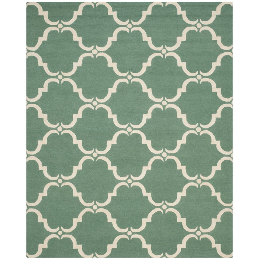 SAFAVIEH Cambridge CAM703T Handmade Teal / Ivory Rug Image 1