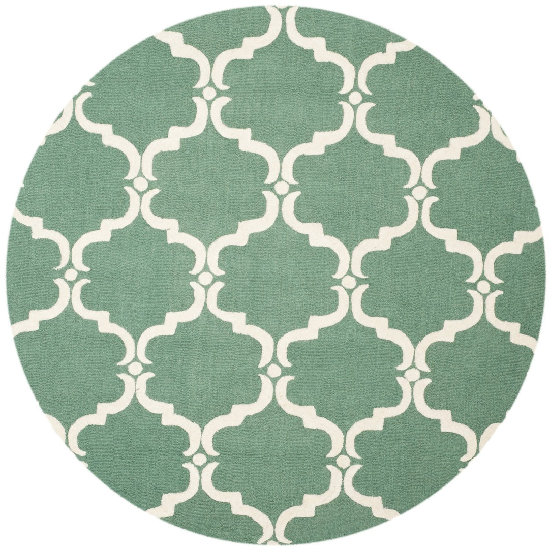 SAFAVIEH Cambridge CAM703T Handmade Teal / Ivory Rug Image 4