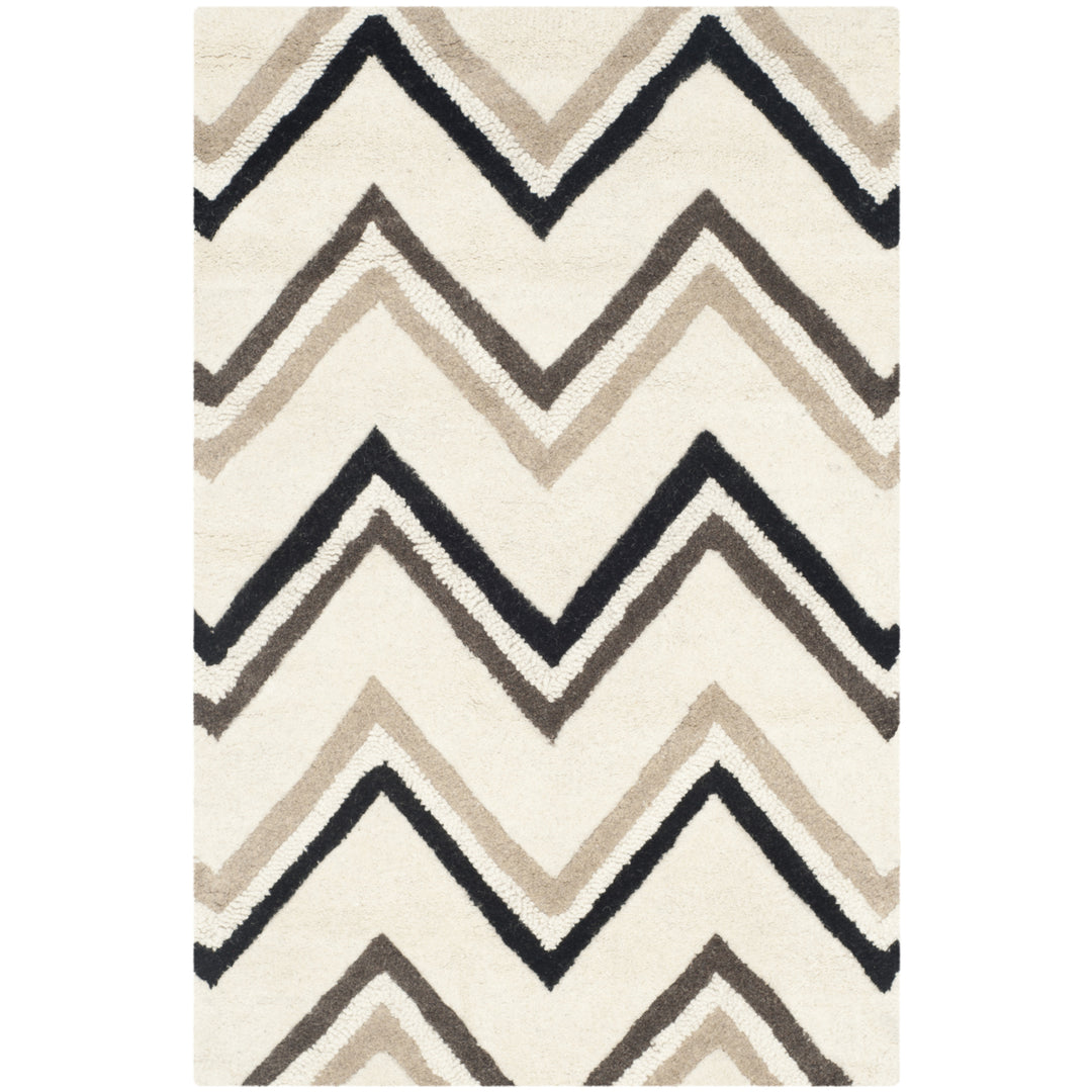 SAFAVIEH Cambridge CAM581B Handmade Ivory / Black Rug Image 6