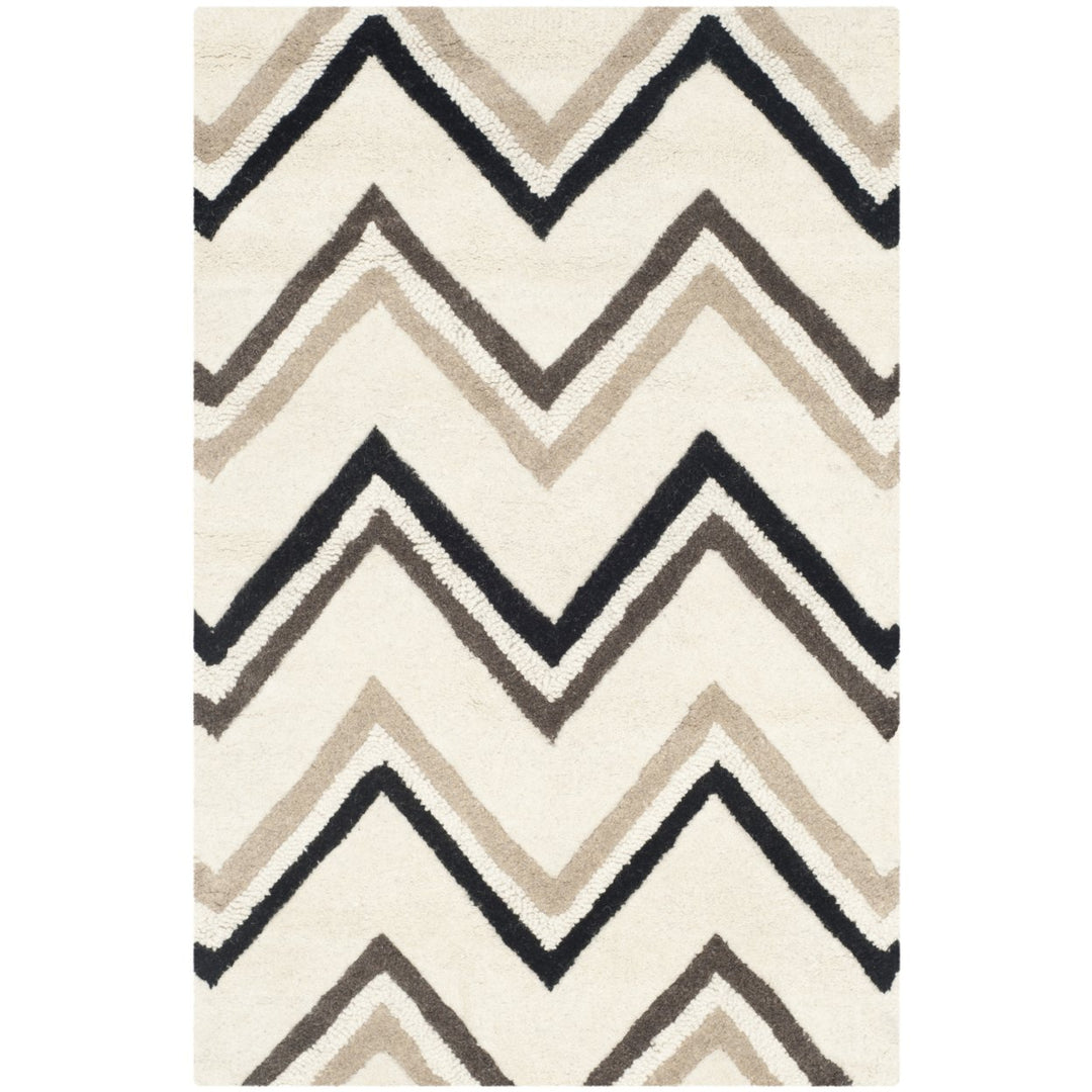 SAFAVIEH Cambridge CAM581B Handmade Ivory / Black Rug Image 1