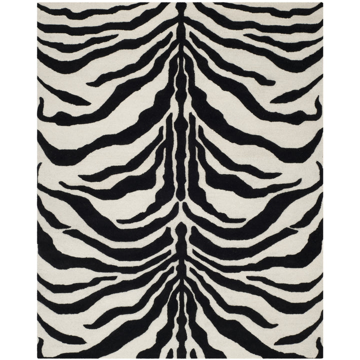 SAFAVIEH Cambridge CAM709Q Handmade Ivory / Black Rug Image 1