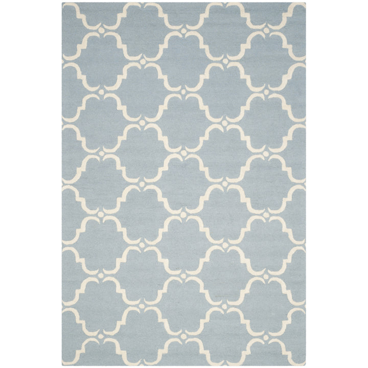 SAFAVIEH Cambridge CAM703B Handmade Blue / Ivory Rug Image 10