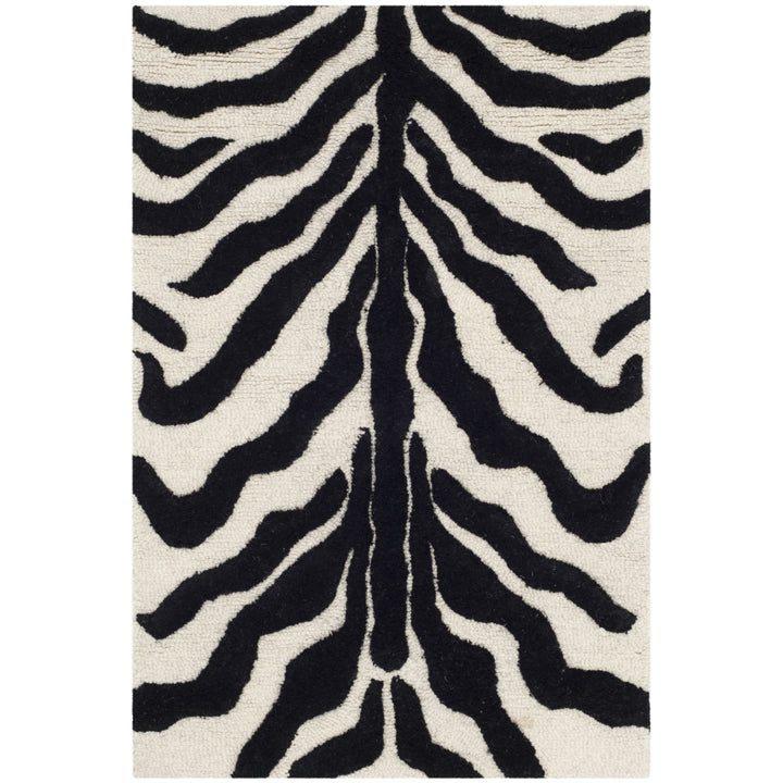 SAFAVIEH Cambridge CAM709Q Handmade Ivory / Black Rug Image 8