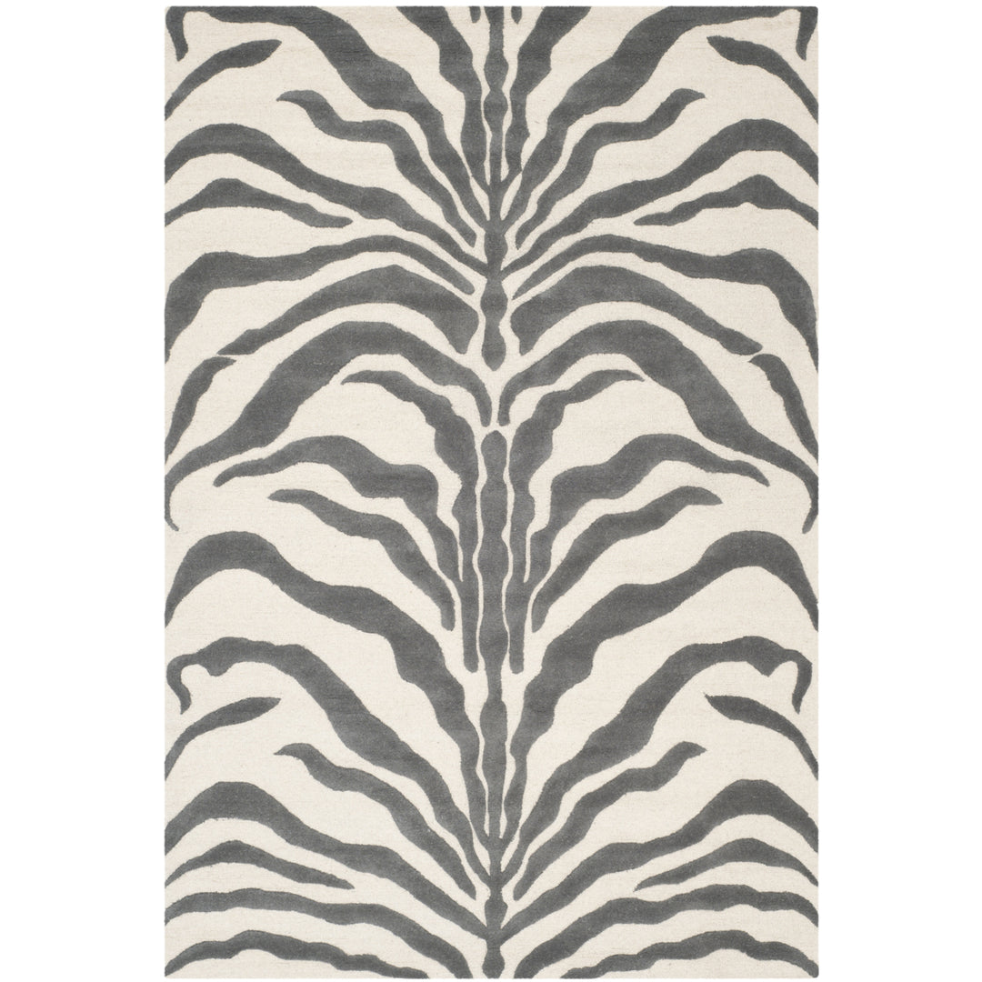 SAFAVIEH Cambridge CAM709A Ivory / Dark Grey Rug Image 10