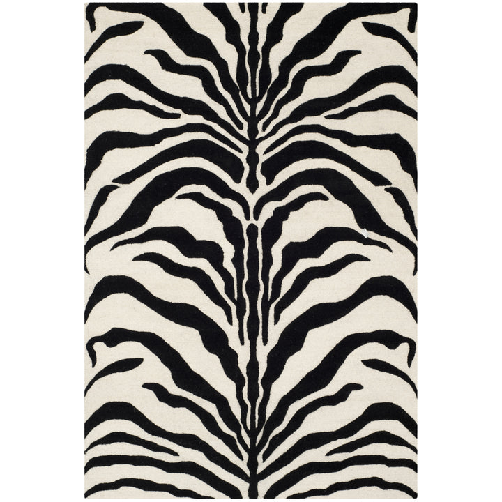 SAFAVIEH Cambridge CAM709Q Handmade Ivory / Black Rug Image 11