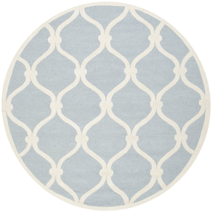 SAFAVIEH Cambridge CAM710B Handmade Blue / Ivory Rug Image 1