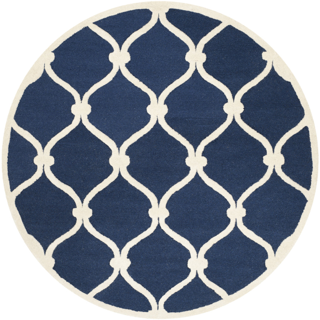 SAFAVIEH Cambridge CAM710M Handmade Navy / Ivory Rug Image 4