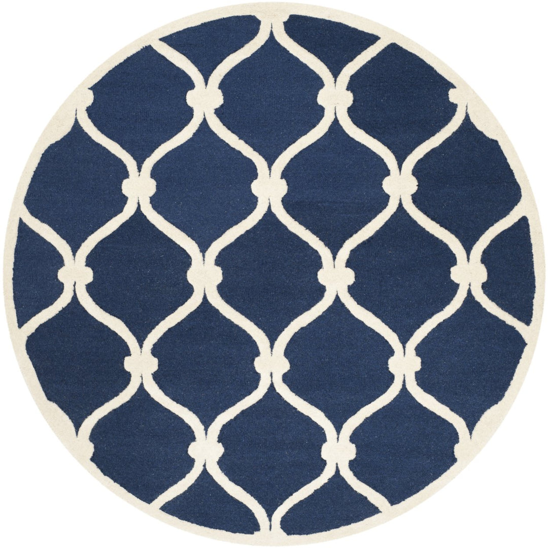 SAFAVIEH Cambridge CAM710M Handmade Navy / Ivory Rug Image 1