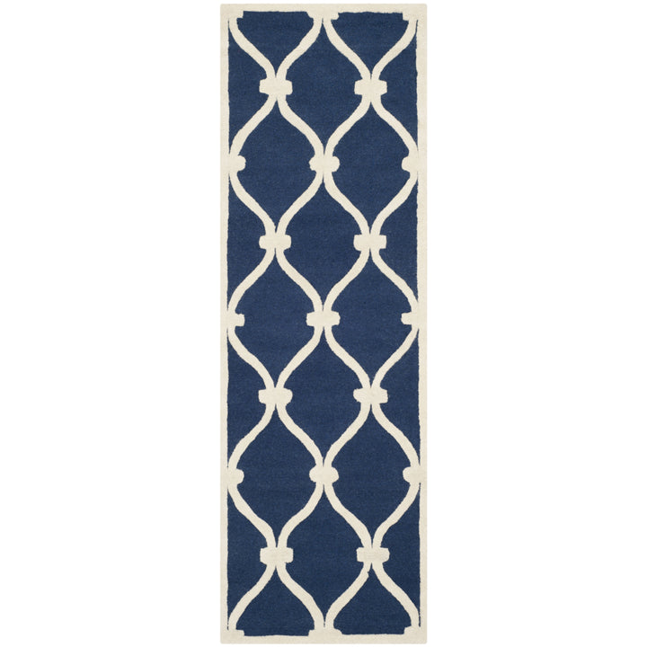 SAFAVIEH Cambridge CAM710M Handmade Navy / Ivory Rug Image 5