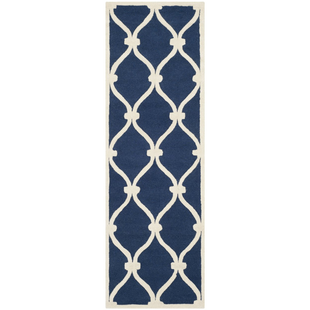 SAFAVIEH Cambridge CAM710M Handmade Navy / Ivory Rug Image 1