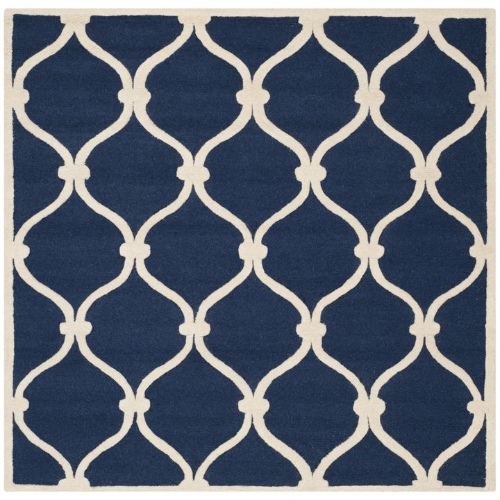 SAFAVIEH Cambridge CAM710M Handmade Navy / Ivory Rug Image 6